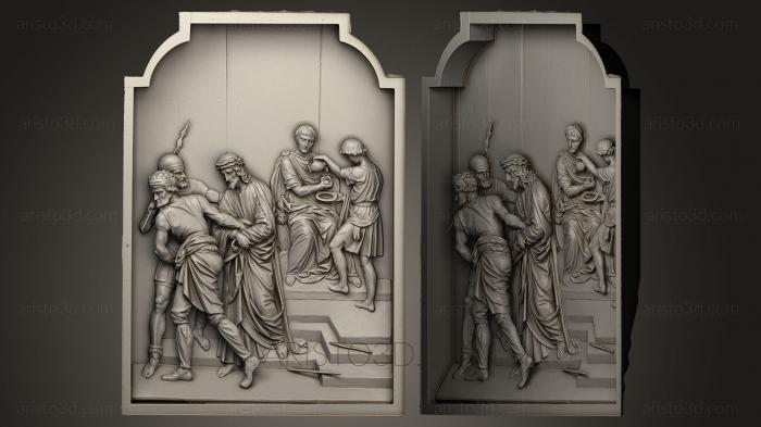 High reliefs and bas-reliefs, historical and religious (GRLFH_0153) 3D model for CNC machine